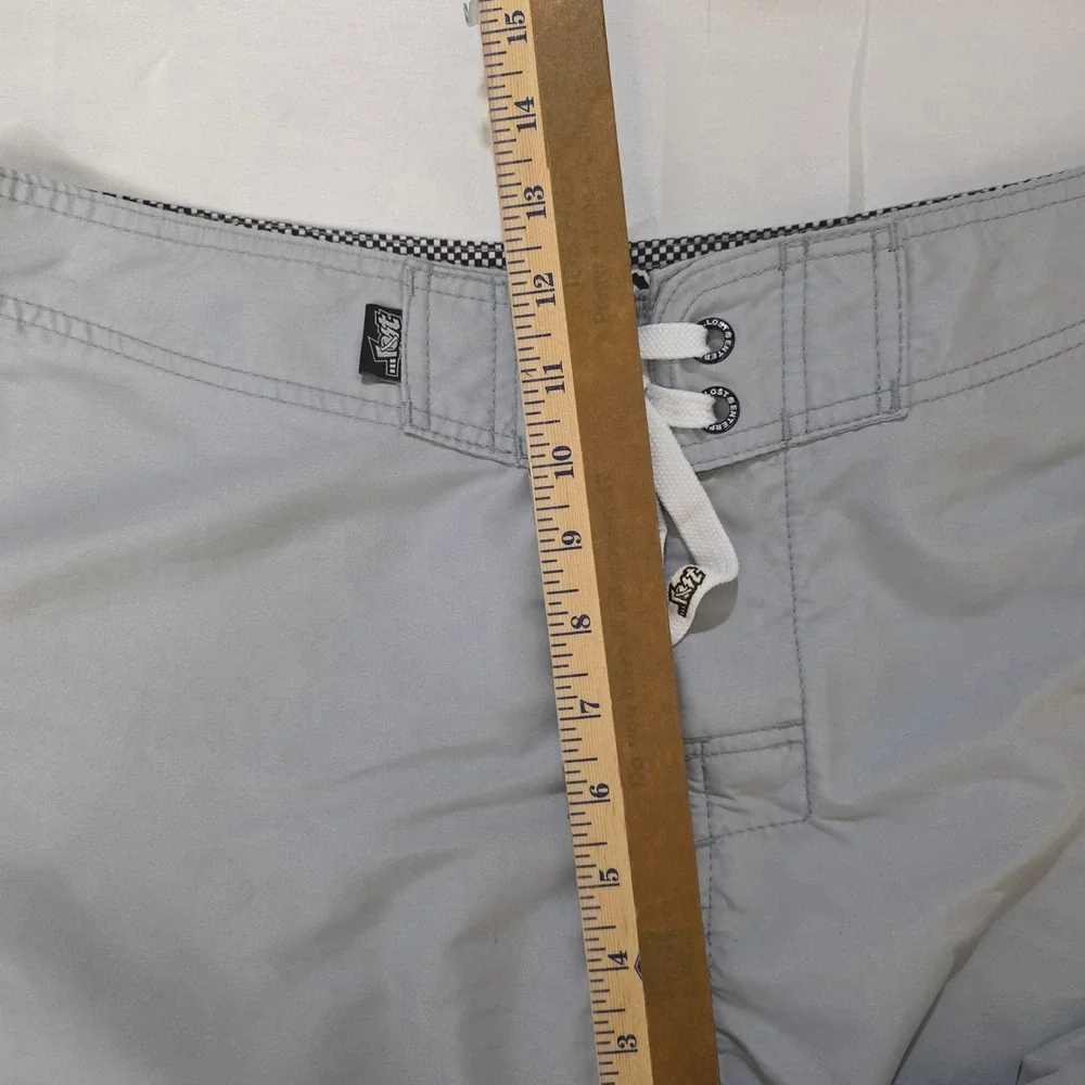 Lost Enterprise Board Shorts Mens Size 36‎ Gray Polyester Surf Swim Trunks